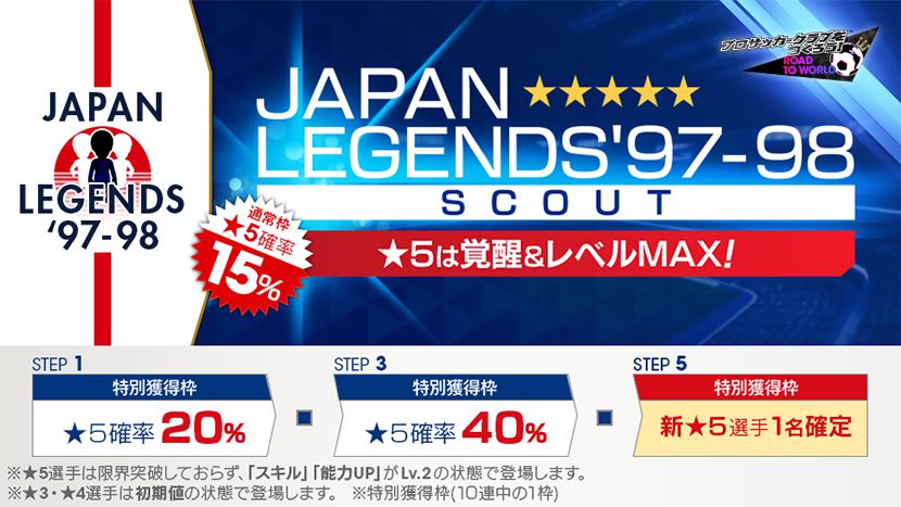 サカつくrtw Japan Legends 97 98コラボキャンペーン スマホゲーム トピックス セガ