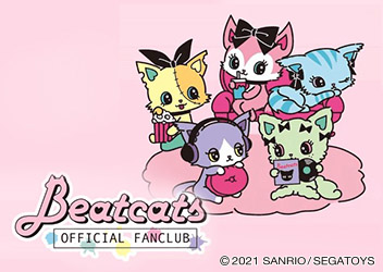 2021/7/22より サンリオ×セガトイズ『Beatcats(ビートキャッツ)』公式アプリ配信